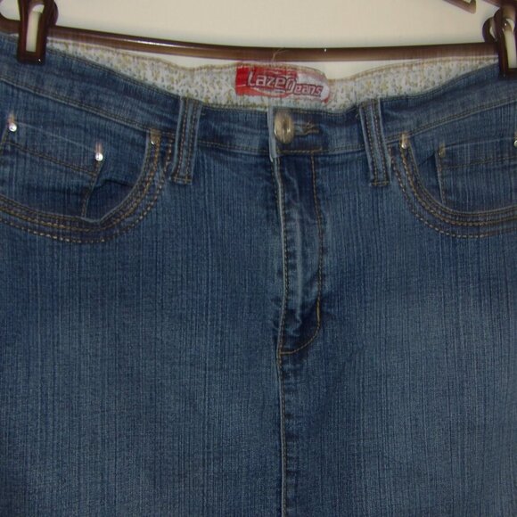 Vintage Lazer Jeans Denim Jeans Skirt Sz 16 - Picture 2 of 5